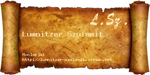 Lumnitzer Szulamit névjegykártya