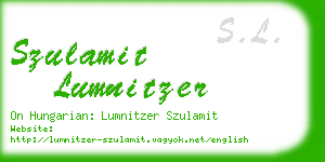 szulamit lumnitzer business card